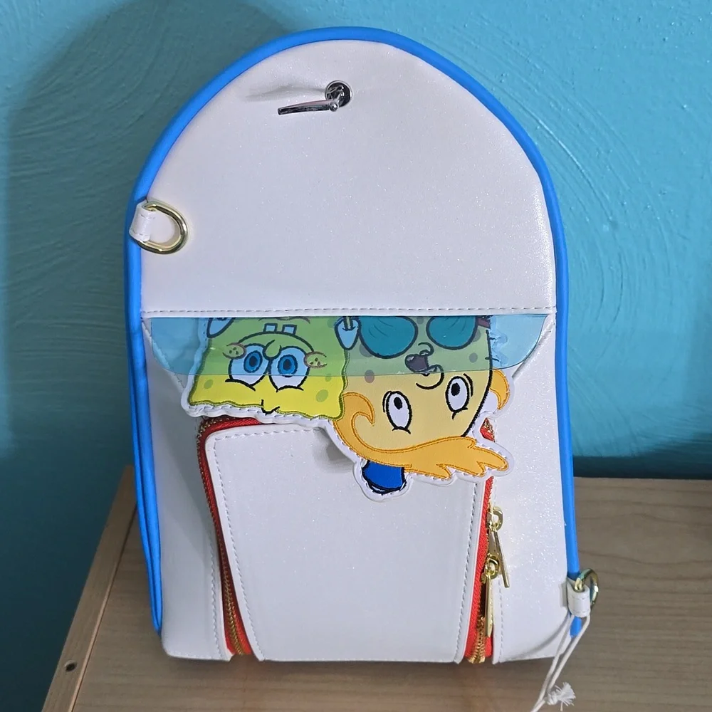 SpongeBob SquarePants Crossbody Bag - White, Blue, and Yellow - Picture 2 of 6